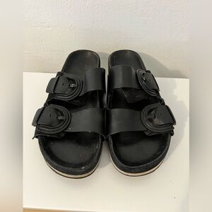 Vince Black Leather Sandals